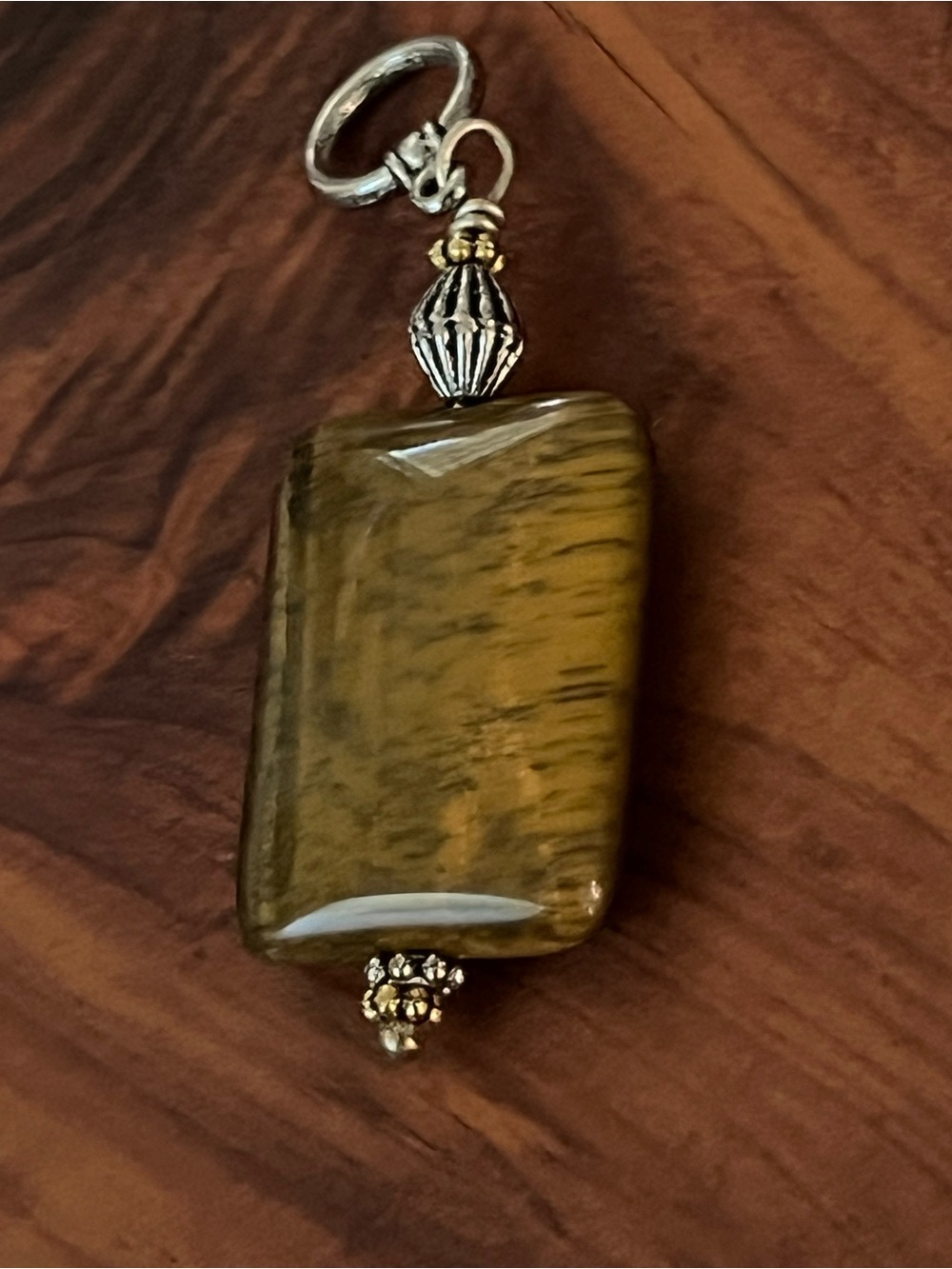 Polished Tiger's Eye Pendant in Golden Brown